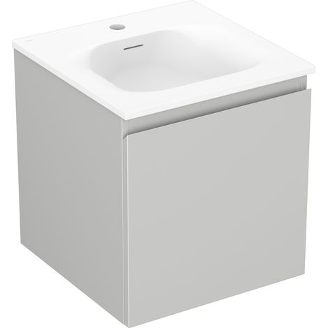 Mexen Orio Badezimmerschrank 45 cm mit Waschbecken Vela, 1 Schublade, graumatt/weißmatt - 91A10-04547-1-BF62-W23M01 (1/5)