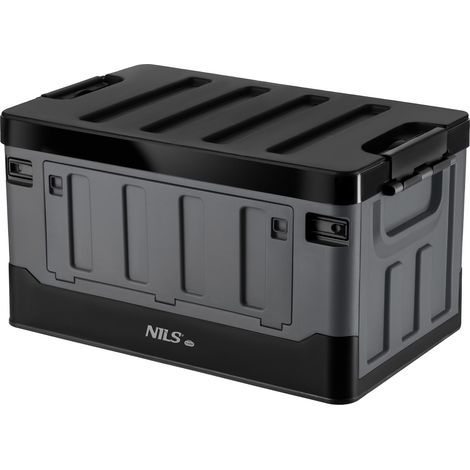 Foldable 70L XL Transport Box, Gray-Black, PP Material (1/5)