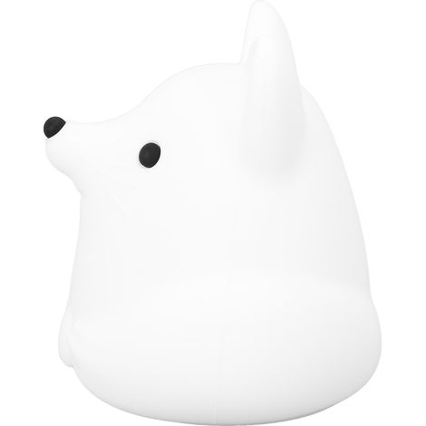 Veilleuse renard mignonne en silicone, rechargeable USB, avec commande tactile, lampe de nuit animalière pour chambre d'enfant ou dortoir (1/5)