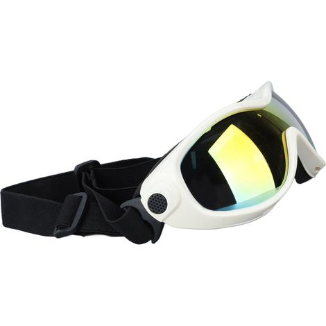 UV-Schutzbrille für Haustiere, aus PVC und PC, verstellbar und stoßfest, für Hunde und Katzen (weiß). (1/4)