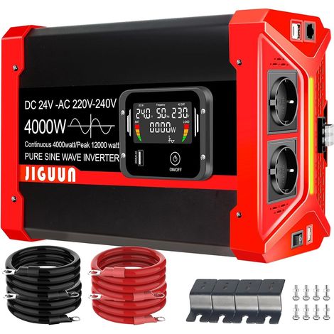 4000W/12000W Convertisseur 24V 220V Pur Sinus Onduleur (1/5)