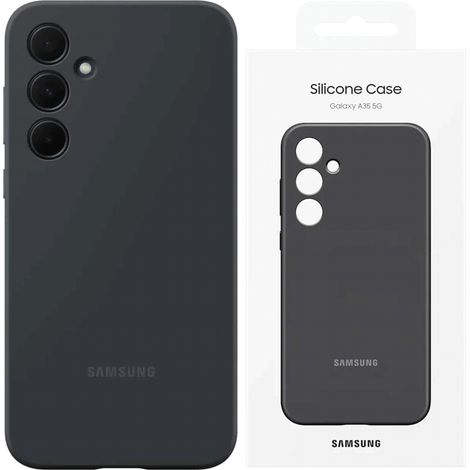 Cover in silicone nera per Samsung EF-PA356TBEGWW A35 5GA356 (1/5)