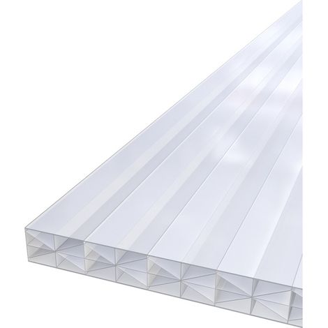 Fachwerk Polycarbonat S5P 1200x3500 mm, weiß-opal, 16 mm