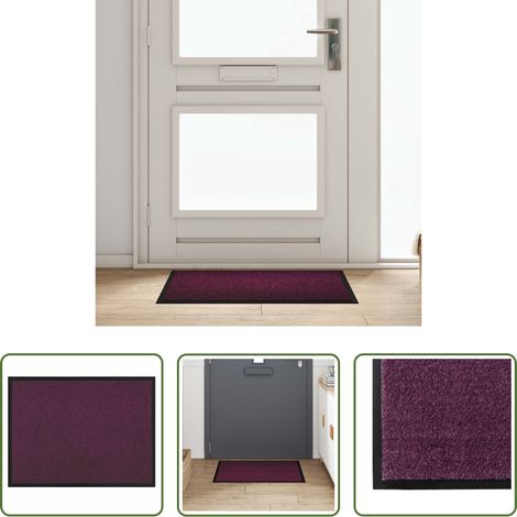 vidaXL Tapis en tissu teddy - Tapis de porte Bordeaux 60 x 40 x 1.2 cm Tissu en teddy (1/5)