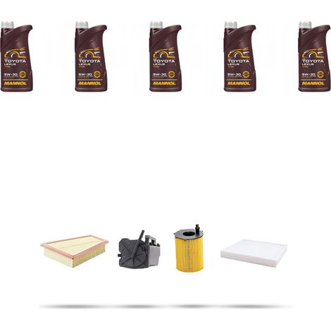 Kit tagliando 4 FILTRI e 5L OLIO compatibile con Ford Fusion 1.6 Tdci 66kw dal 2004 (1/5)