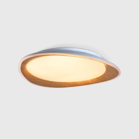 CCT LED Deckenleuchte in Holzoptik 24W Ø45cm