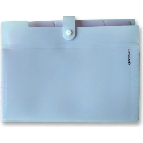 Carpeta con compartimentos A4 PP-105 azul