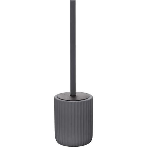 Scopino wc grigio in ceramica soft touch con setole nere Spring (1/5)