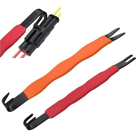 Lot de 2 Sépare-connecteurs Électriques 2-en-1, Outil de Déconnexion pour Bornes Automobile, Universel pour Voiture Camion, Dépose de Faisceau Électrique (1/5)