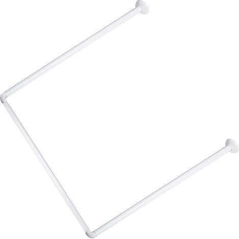 Tubo quadrato tende doccia 3 lati bianco 80x80x80 alluminio bastone doccia vasca