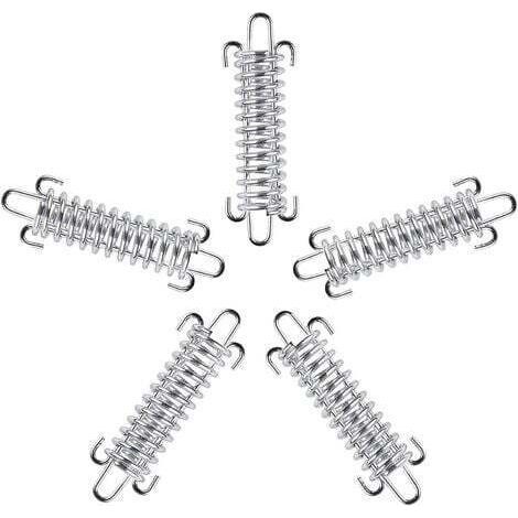 5 Pièces Boucle à Ressort de Tente, Fermoir à Ressort en Acier Inoxydable, Kit de Fixation de Voile Solaire, Fixations d'ombrage de Voile (1/5)