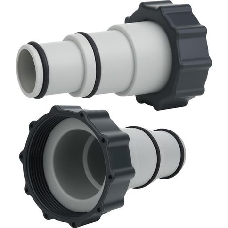 LYERCW - Adaptateurs pour tuyau de piscine (lot de 2) - Connecteurs de type A de 1,25 pouce à 1,5 pouce pour pompes filetées, pompes de piscine hors sol, pompes de filtration et systèmes à eau salée (1/5)