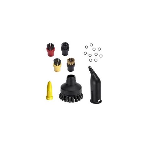 Juego de accesorios de 7 piezas para limpiadoras a vapor Karch, que incluye 4 cepillos Karch-ER, 1 cepillo redondo grande y 2 boquillas de repuesto, apto para Kärch-ER SC1 SC2 CTK10 SC3 SC4 SC5 SC - C