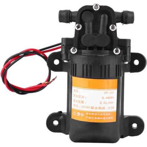 Mini pompe à eau à diaphragme en plastique de haute qualité 12V 0.48MPA 3.5L/Min