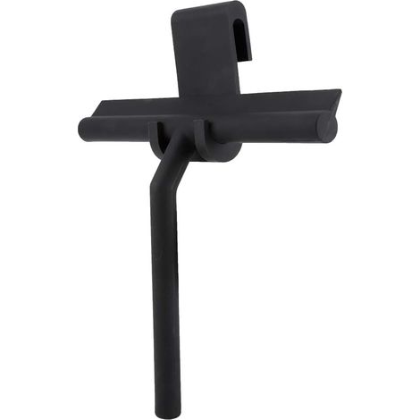 Outil de nettoyage vitres, inox/silicone, noir, avec crochet (1/5)
