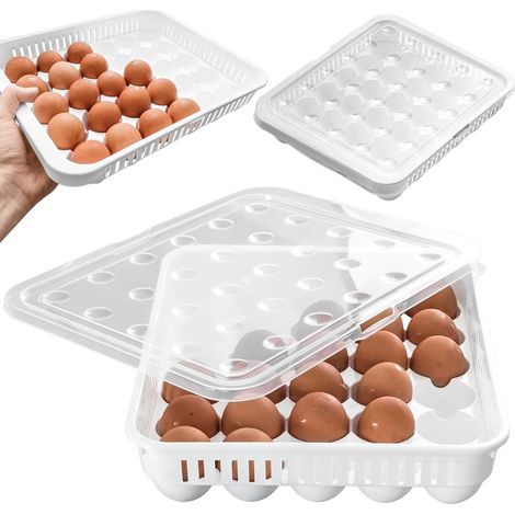 Großer Eierbehälter, Küchenorganizer, Kühlschrankaufbewahrungsbox (1/5)