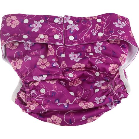 Couche adulte lavable réutilisable, ajustable et respirante, anti-fuite pour personnes âgées (H28) (1/5)