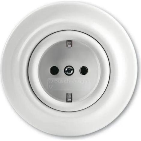 Busch-Jaeger CEE 7/3 presa elettrica bianca incassata