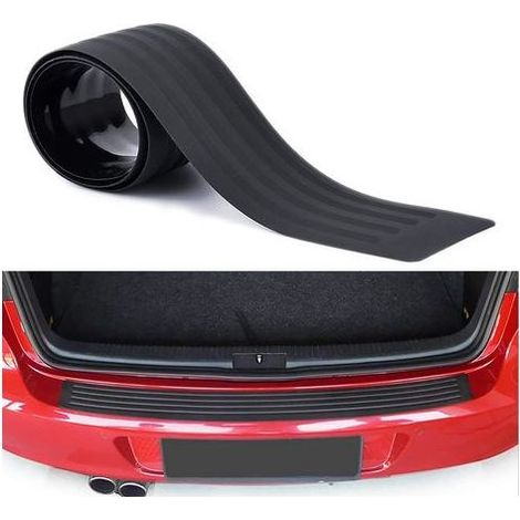 90x8CM Rear Bumper Protector Guard Universal Black Rubber Anti-Scratch Trunk Door Entry Guards Accessory Trim Cover for SUV/Cars (1/5)