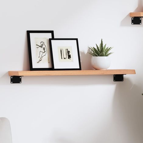 vidaXL Estante de pared madera de roble tratada marrón claro 60x10x2cm (1/5)