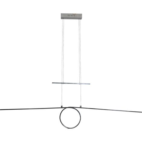 Naeve LOOP LINE Plafonnier suspendu à barre LED chromé 3000 K