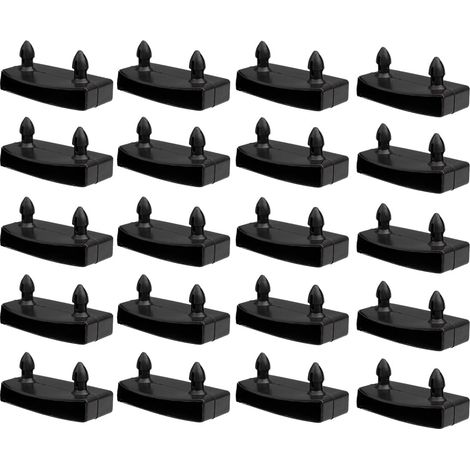 20 x Bed Slatted Base Supports 53 mm for Double Bed Black (1/5)