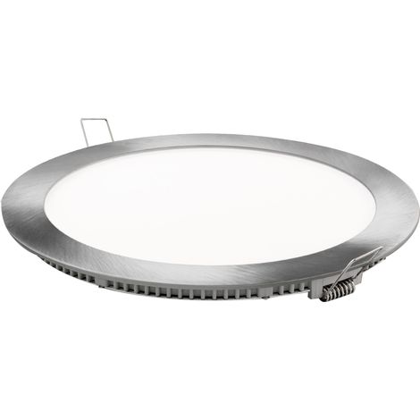 Rundes, flaches, mattgraues LED-Downlight 18 W kalt (1/2)