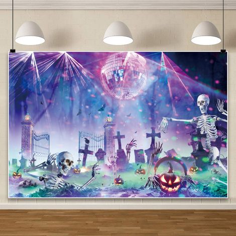 Fond d'Halloween, décoration murale haut de gamme pour une ambiance festive, bannière photo - 180 x 210 cm - Style 15