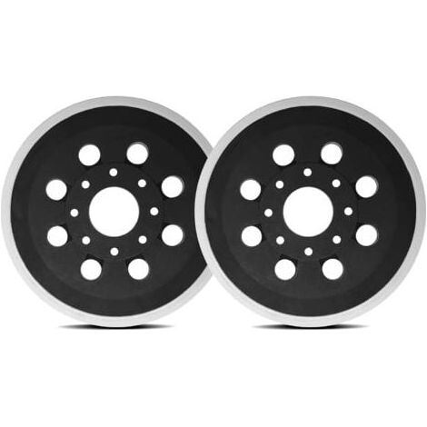 plateaux de ponçage avec crochet et poignée, plateau de ponçage compatible de 125 mm, plateau de ponçage à 8 trous pour Bosch PEX 220 A GEX 125-1 AE Skil 7402/7490 PEX 220 AE (1/5)