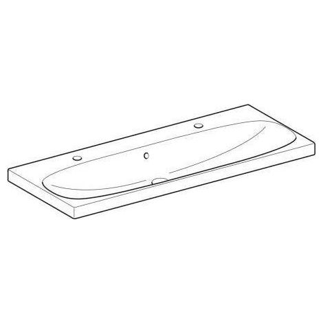Geberit Acanto Waschtisch, 2 Hahnlöchern links/rechts, mit (1/5)