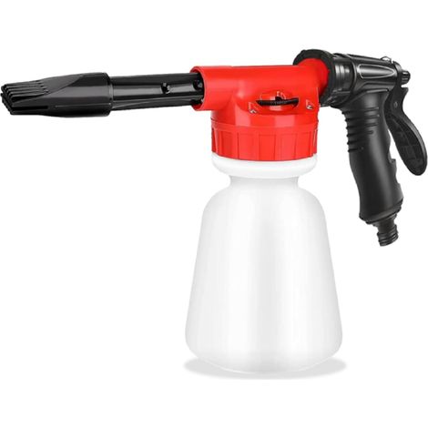 pulvérisateur de mousse professionnel pour voiture pour pistolet de pulvérisation, se connecte à tout tuyau d'arrosage (rouge)