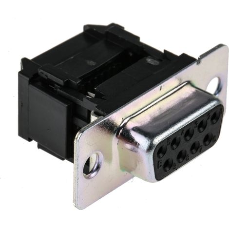Connecteur Sub-D RS PRO 9 voies Femelle Montage sur câble Angle droit