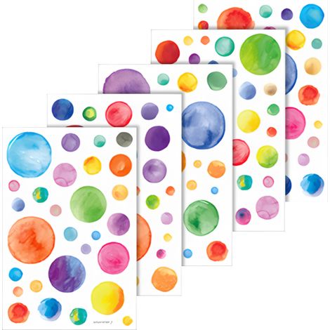 Autocollants Muraux Enfants - Autocollants Ronds Auto-Adhésifs en PVC - Décor Chambre Bébé et Enfant - 148 Pièces (1/5)
