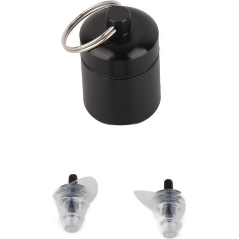 High-fidelity 27dB earplugs for concerts, musicians, and parties – soft liquid silicone, black (1/4)