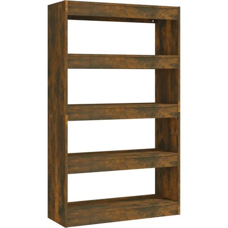 Libreria/Divisorio Rovere Fumo 80x30x135 cm in Truciolato vidaXL (1/5)