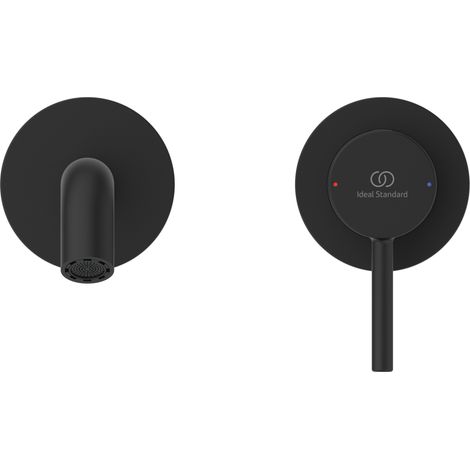 Ideal Standard Ceraline Nuovo - Grifo empotrado de lavabo, montaje de 2 orificios, negro seda BD764XG (1/5)