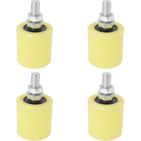 4er-Pack 2-Zoll-Nylon-Gleitführungsrollen für elektrische Türen, Schiebetüren, Nylon-Klemmräder, Eisentüren mit Lager 6201
