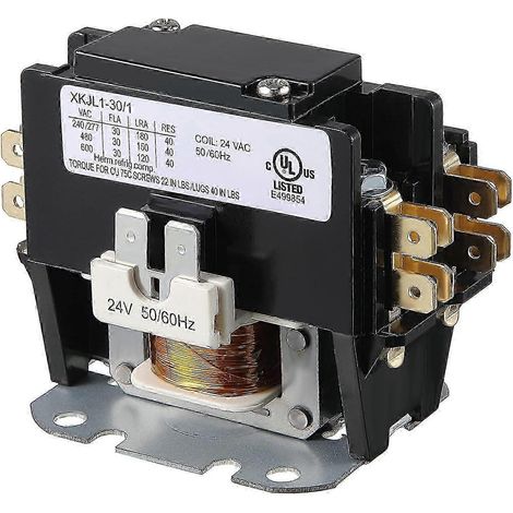 Contacteur de moteur de climatiseur Carrier, relais de remplacement bipolaire 24 V CA 40 A, compatible avec PC240A, climatiseurs, pompes à chaleur 2025 1P 30 A 24 V (1/5)