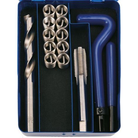 Kit professionnel reparation filetage de bougie de 14 x 1.25 mm type helicoil