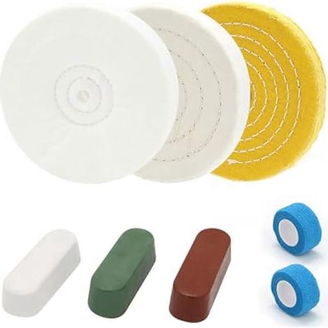 Disques de polissage de 6 pouces pour meuleuse d'établi -- (1/5)