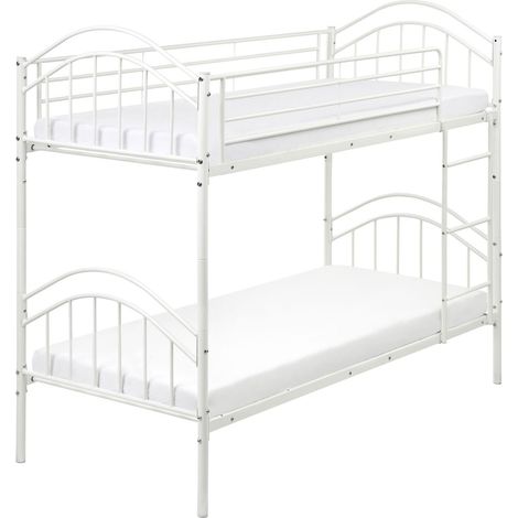 Hochbett Metall CHARTRES 90 x 200 cm Weiß (1/5)