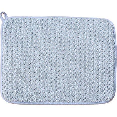 Tapis égouttoir à vaisselle en microfibre, forte absorption d'eau, séchage rapide, trou de suspension, pour évier et plan de travail. (1/5)