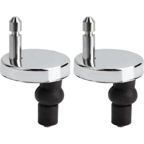 2 Pièces Abattant WC de Toilettes à Charnière Fixations, Charnières à Dégagement Rapide, Charniere Abattant WC Fixations, avec Vis Caoutchouc Rechange (1/5)