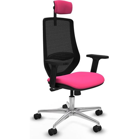 Sedia Ufficio con Poggiatesta Piqueras y Crespo D086N2W Rosa (1/5)