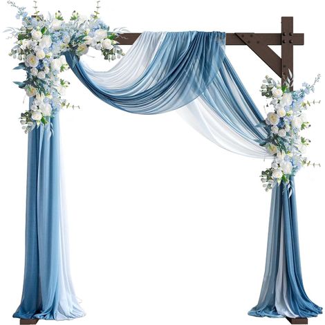 Wooden Wedding Arch Garden Arch Wedding Arch Tulle Wedding Arch Indoor Garden Lawn Rose Arch Climbing Plant Decoration Frame Background Tulle Chiffon (1/5)