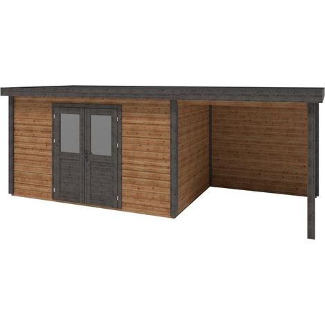 Casetta da giardino in legno Freya 7.06x4.09 m - 28.87 m2 - 28 mm - impregnata - 000152 (1/3)