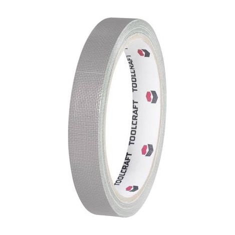 RUBAN ADHÉSIF TISSÉ GRIS (L X L) 10 M X 15 MM CONDITIONNEMENT: 1 BOBINE(S) TOOLCRAFT HEB15L10AC (1/2)