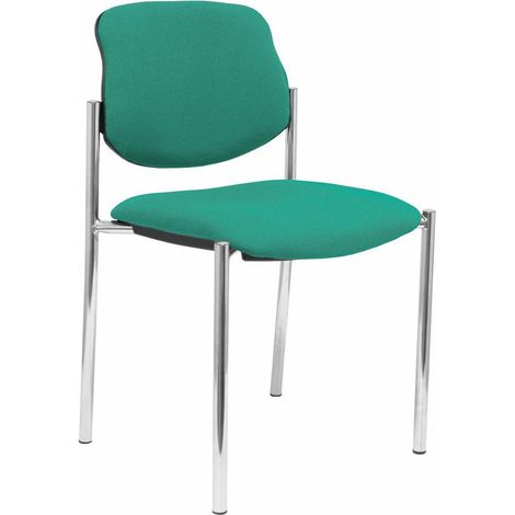 Sedia per Reception Villalgordo Piqueras y Crespo BALI456 Verde Smeraldo Ecopelle