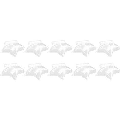 Lot de 10 boules décoratives transparentes de 80 mm à remplir soi-même, en plastique transparent, pour fêtes (étoile) (1/5)