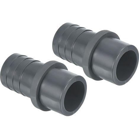 UPVC Réducteur Tuyau Raccord 32mm OD 30mm Barbelé, 2 Paquet Droit Accouplement Adaptateur Connecteur, Gris (1/5)